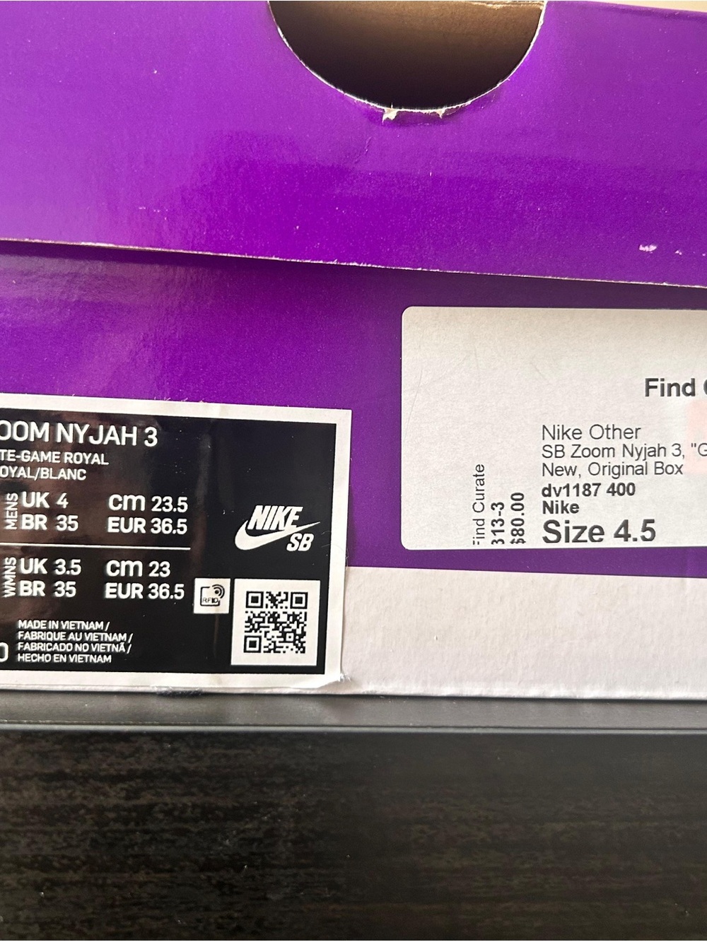 Nike Unisex Shoes - SB Nyjah Series Size 6 women , 4.5 Men